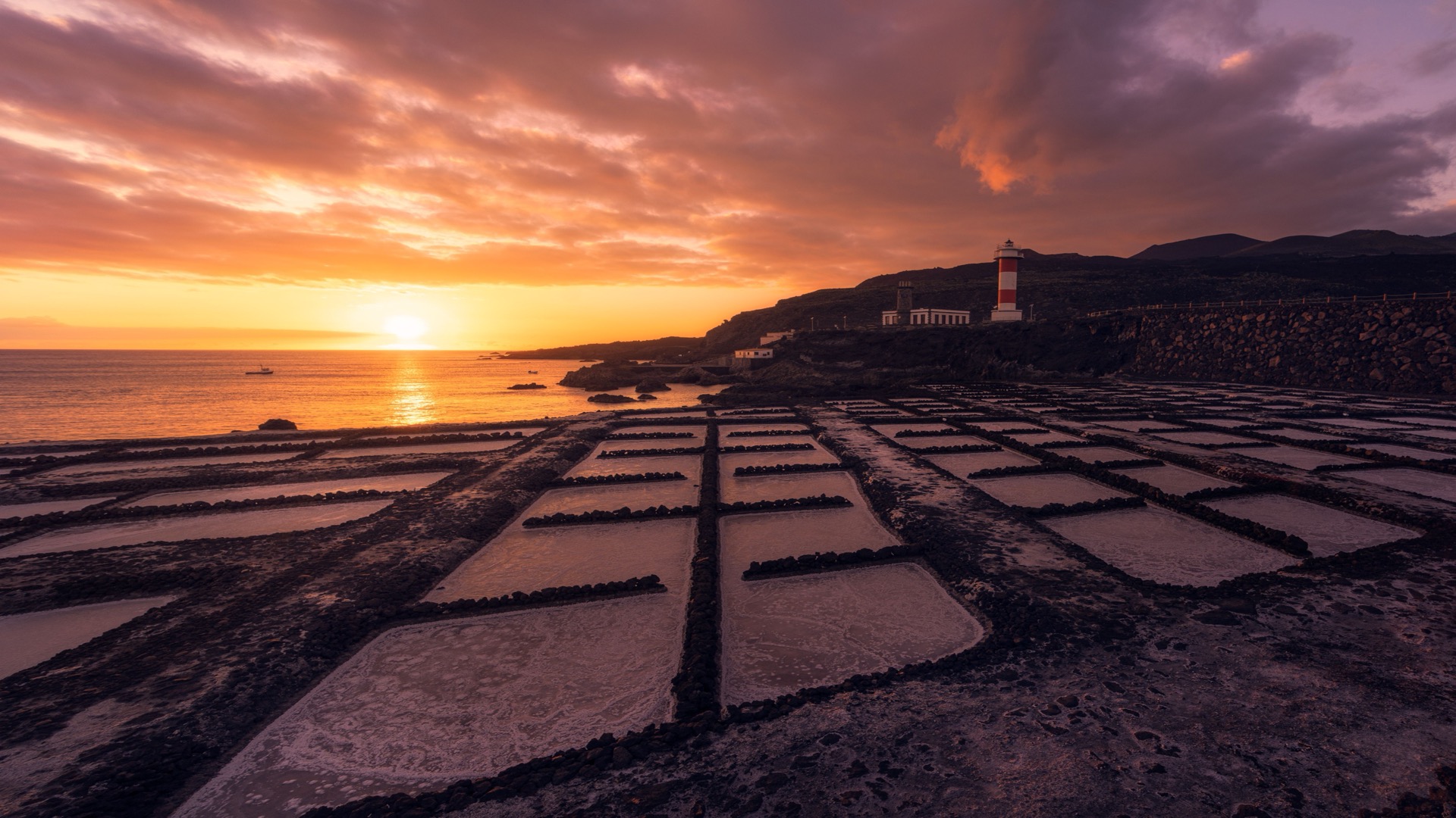 Salinas de Fuencaliente bei Sonnenuntergang — La Palma